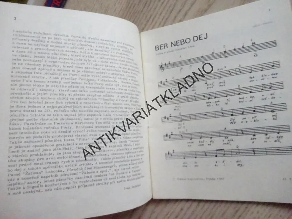 PORTA '87, AKORDY, ZPĚVNÍK, NOTY, TEXTY