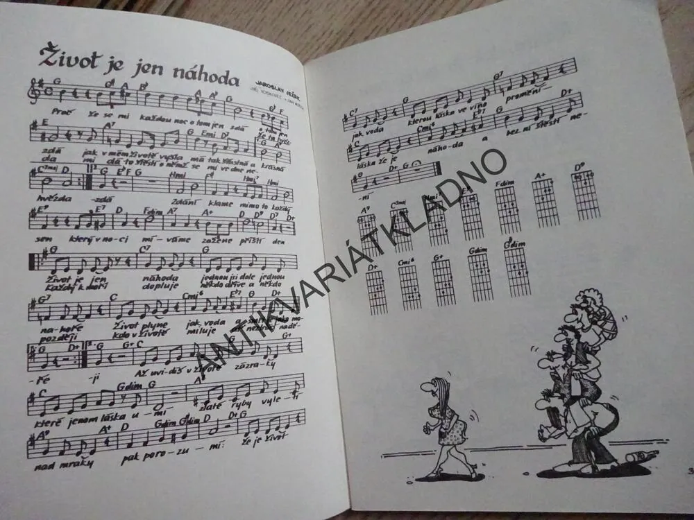 PRÁZDNINY V TELČI 1988, ZPĚVNÍK, NOTY, TEXTY