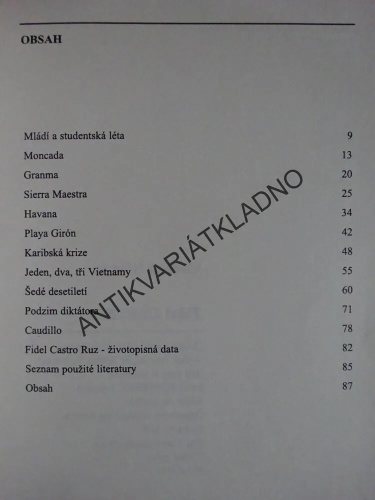 FIDEL CASTRO, PODZIM DIKTÁTORA, VLADIMÍR NÁLEVKA, **an