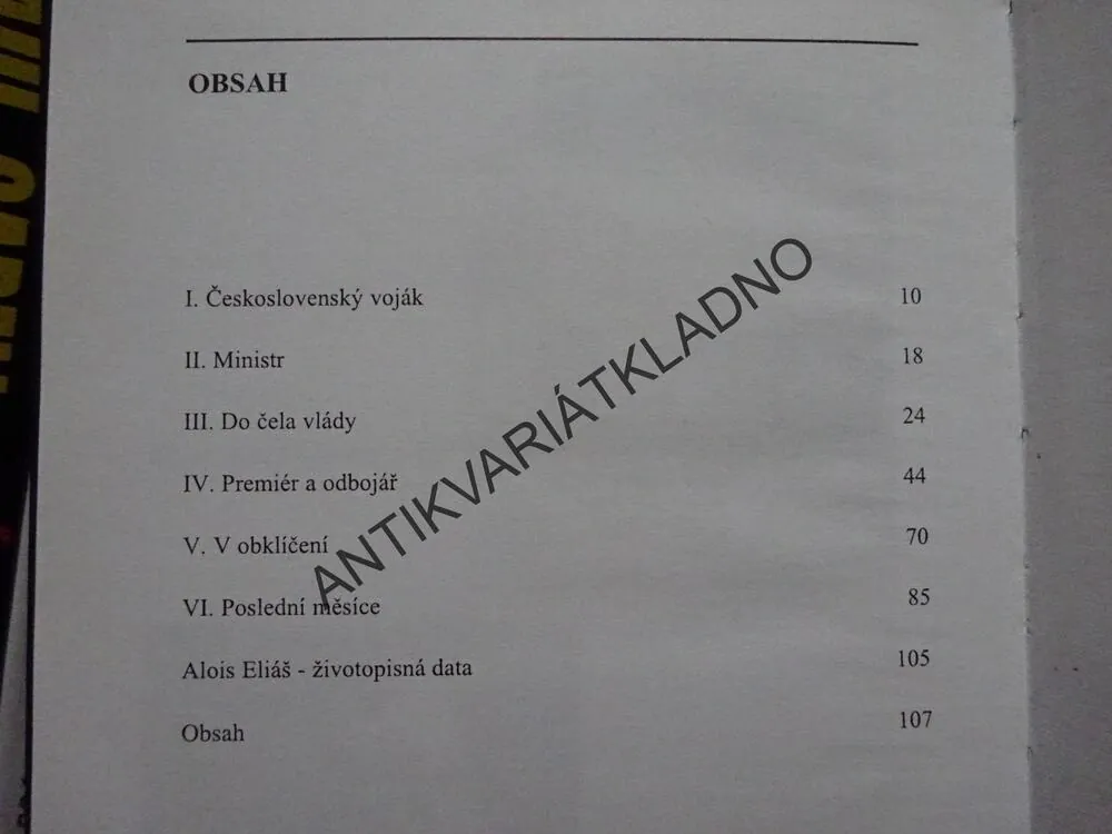 GENERÁL ALOIS ELIÁŠ, JEDEN ČESKÝ OSUD, ROBERT KVAČEK, DUŠAN TOMÁŠEK, **an