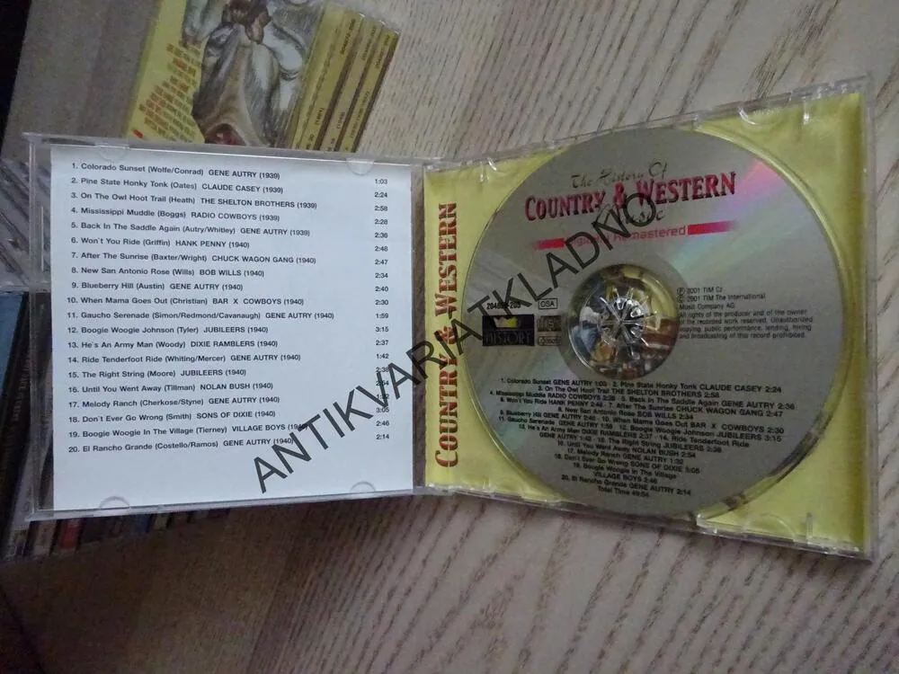 THE HISTORY OF COUNTRY AND WESTERN MUSIC, 7., CD HUDBA