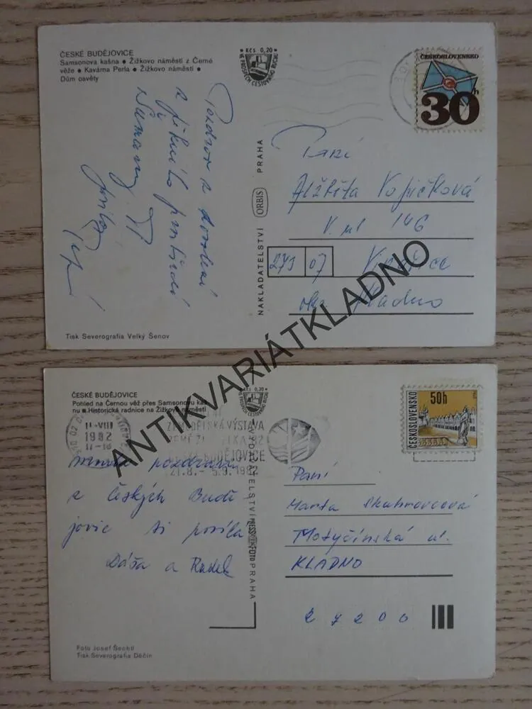 ČESKÉ BUDĚJOVICE, ČERNÁ VĚŽ, 2 KUSY