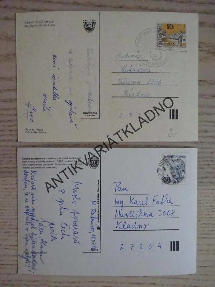 ČESKÉ BUDĚJOVICE, JIŽNÍ ČECHY, 2 KUSY