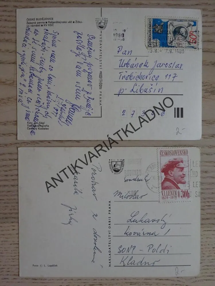ČESKÉ BUDĚJOVICE, JIŽNÍ ČECHY, 2 KUSY