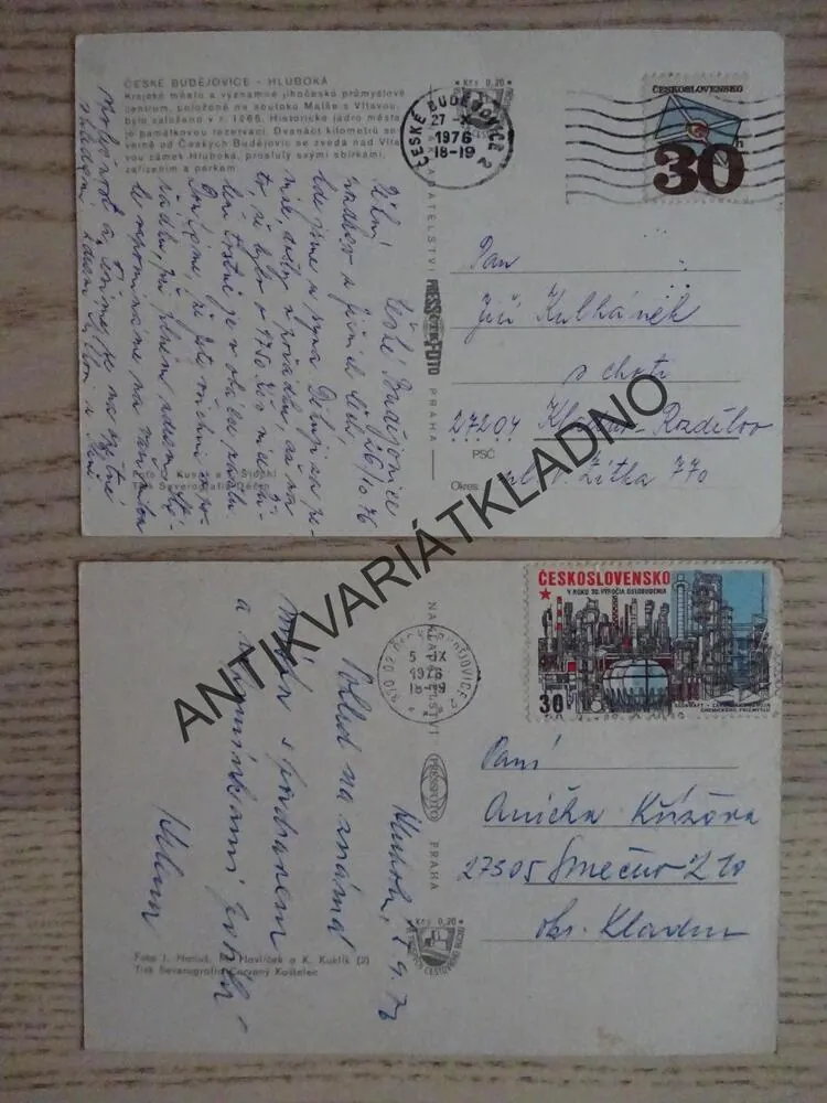 ČESKÉ BUDĚJOVICE, ČESKOBUDĚJOVICKO, HLUBOKÁ, 2 KUSY