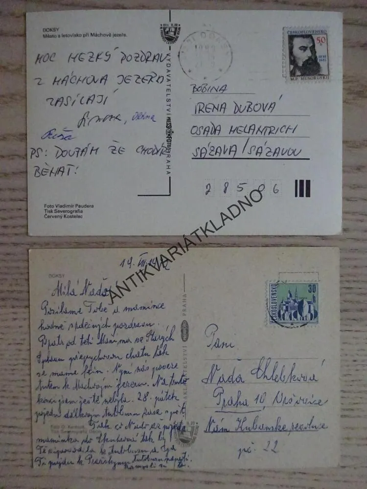 DOKSY, MÁCHOVO JEZERO, OKRES ČESKÁ LÍPA, 2 KUSY