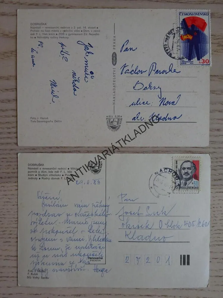 DOBRUŠKA, OKRES RYCHNOV NAD KNĚŽNOU, 2 KUSY