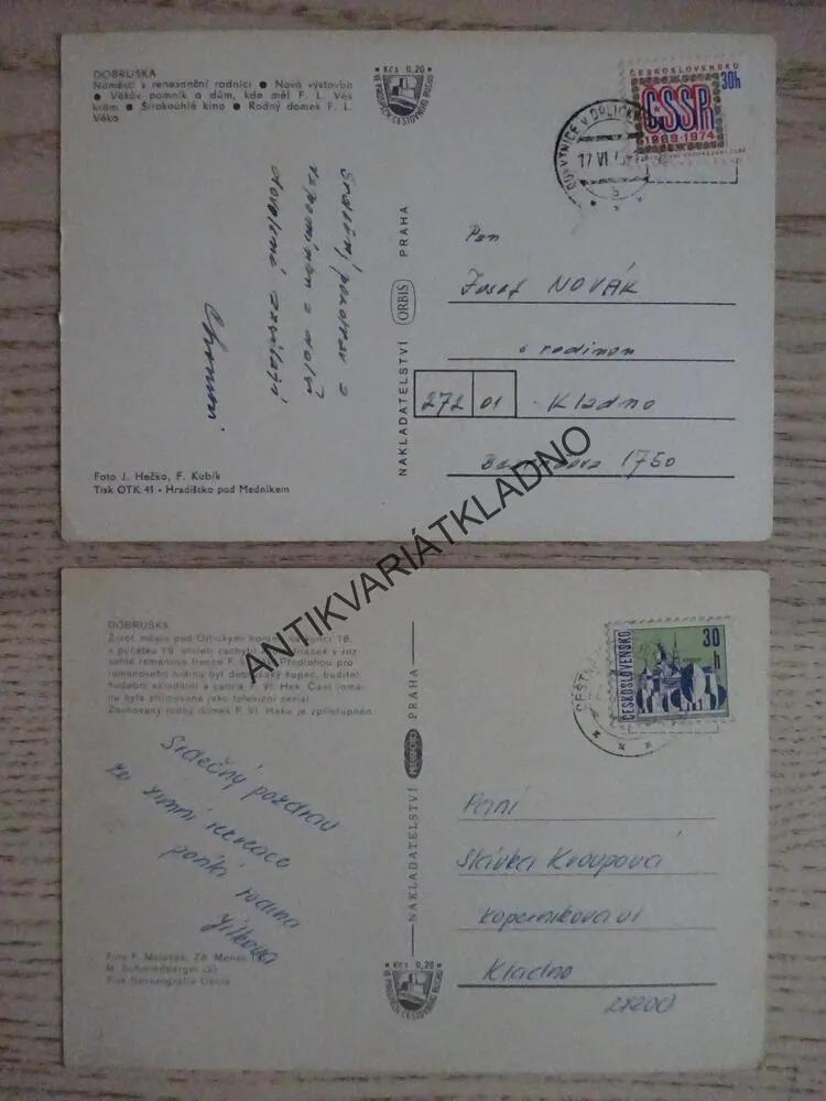 DOBRUŠKA, OKRES RYCHNOV NAD KNĚŽNOU, 2 KUSY