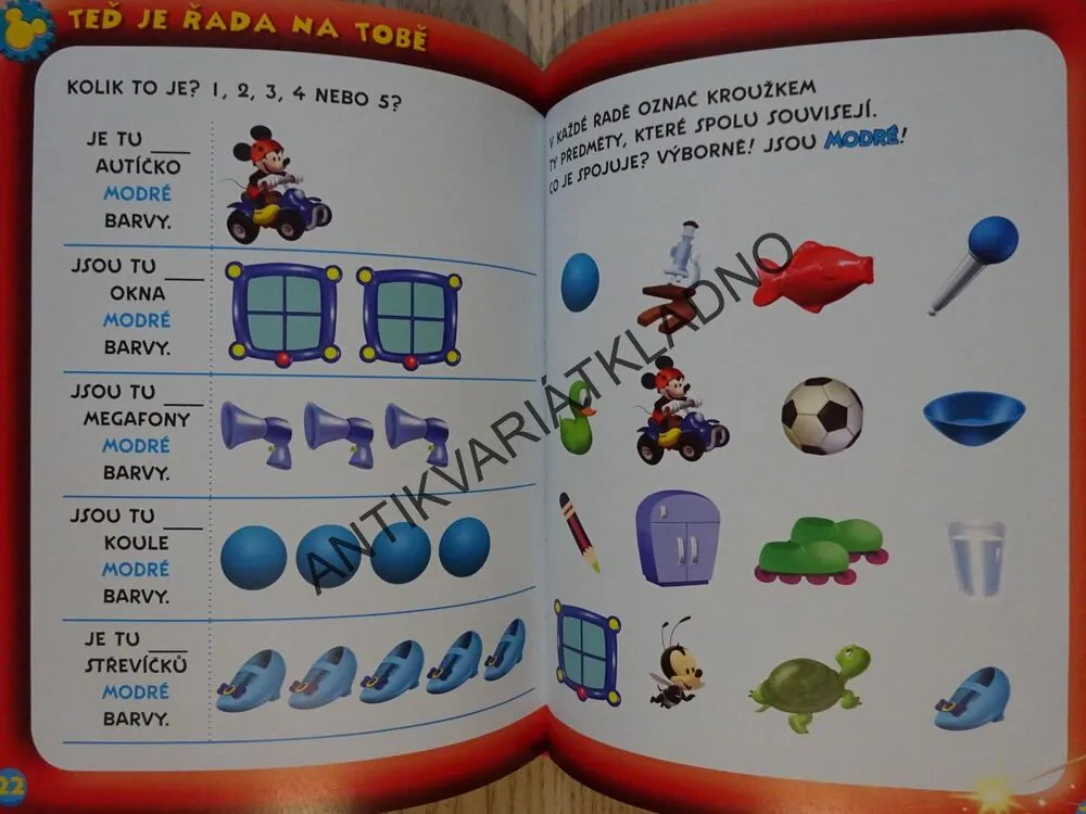 MICKEYHO KLUBÍK 20, MODRÁ!, MICKEY MOUSE, WALT DISNEY, **an