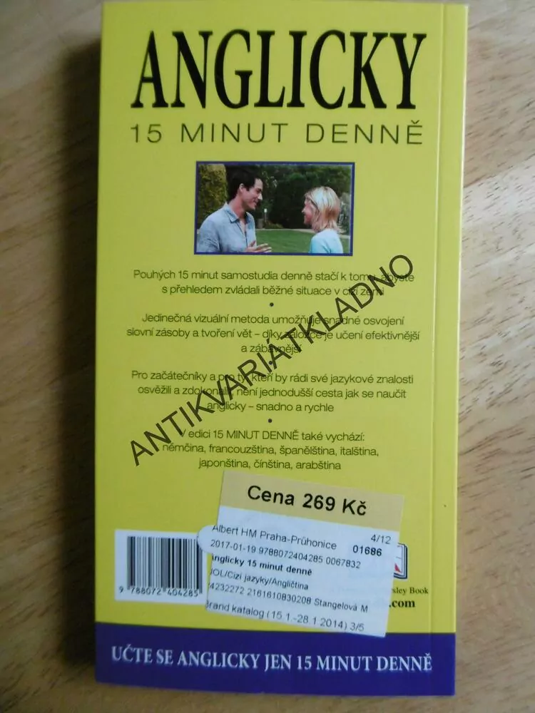 ANGLICKY 15 MINUT DENNĚ, BEZ CD, ANGLIČTINA