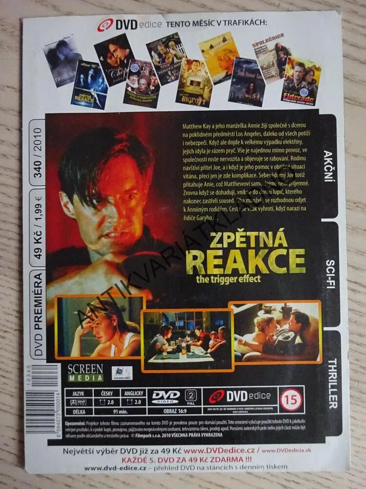 ZPĚTNÁ REAKCE, DVD FILM