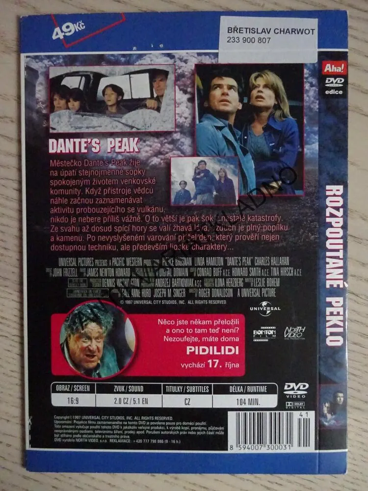 ROZPOUTANÉ PEKLO, PIERCE BROSNAN, LINDA HAMILTON, DVD FILM 