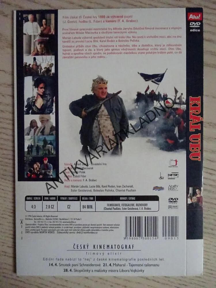 KRÁL UBU, DVD FILM ČR