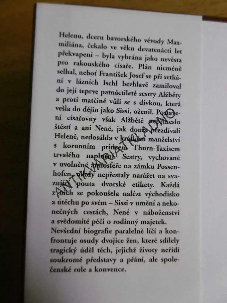 DVĚ NEVĚSTY PRO CÍSAŘE, SISSI A JEJÍ SESTRA NENÉ, SIGRID-MARIA GRÖSSINGOVÁ, **an