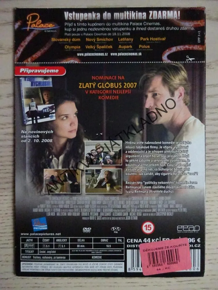 DĚKUJEME, ŽE KOUŘÍTE, DVD FILM