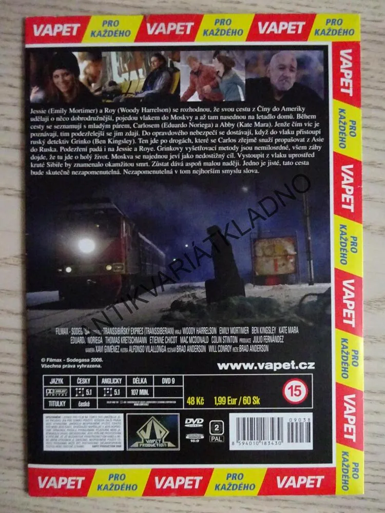 TRANSSIBIŘSKÝ EXPRES, DVD FILM