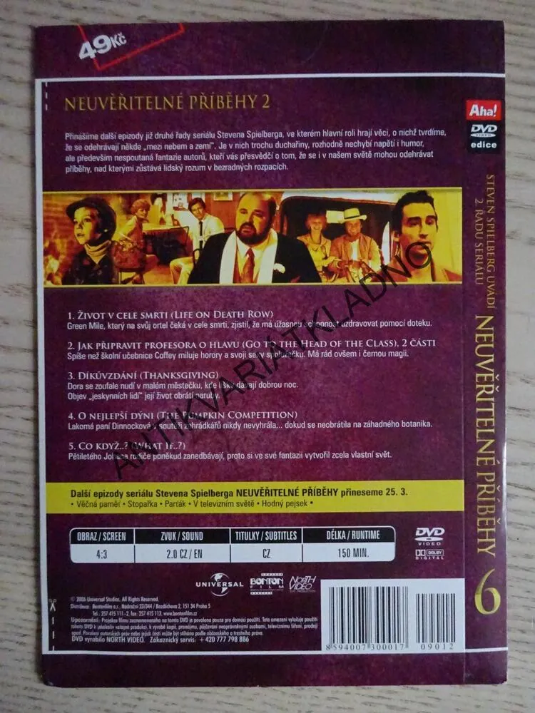 NEUVĚŘITELNÉ PŘÍBĚHY, DISK 6, DVD FILM
