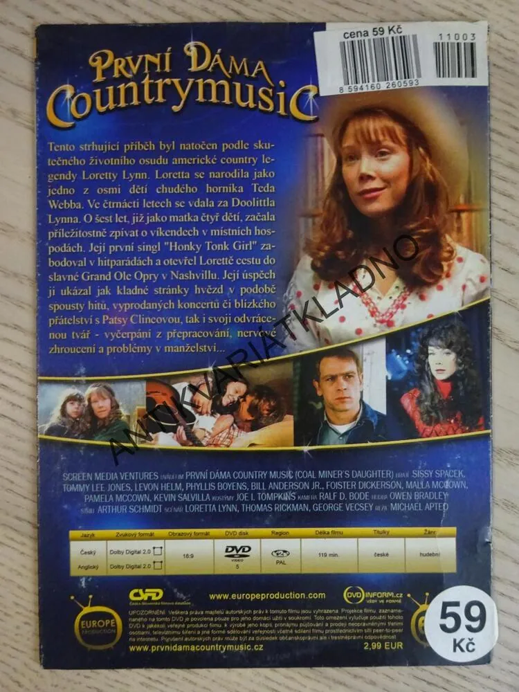PRVNÍ DÁMA COUNTRY MUSIC, DVD FILM