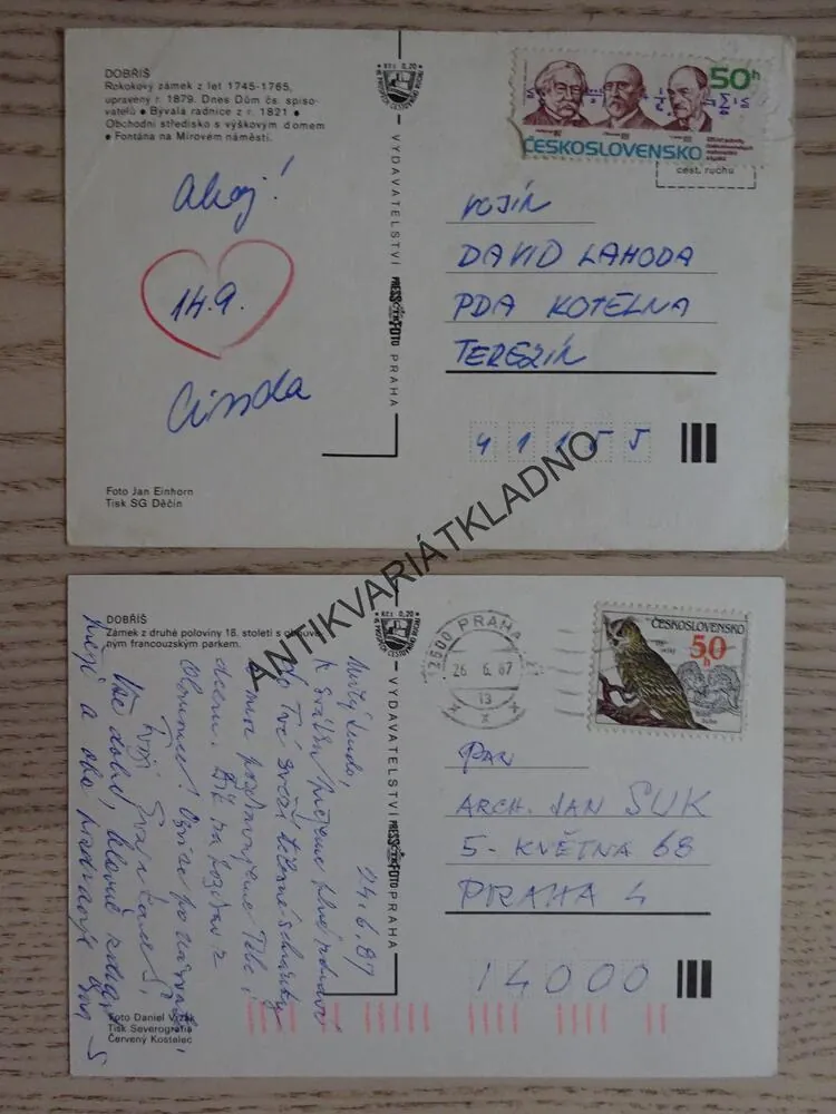 DOBŘÍŠ, OKRES PŘÍBRAM, 2 KUSY