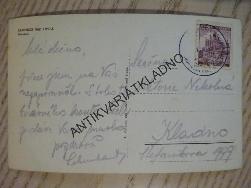KAMENICE NAD LIPOU, NÁMĚSTÍ, 1940, OKRES PELHŘIMOV