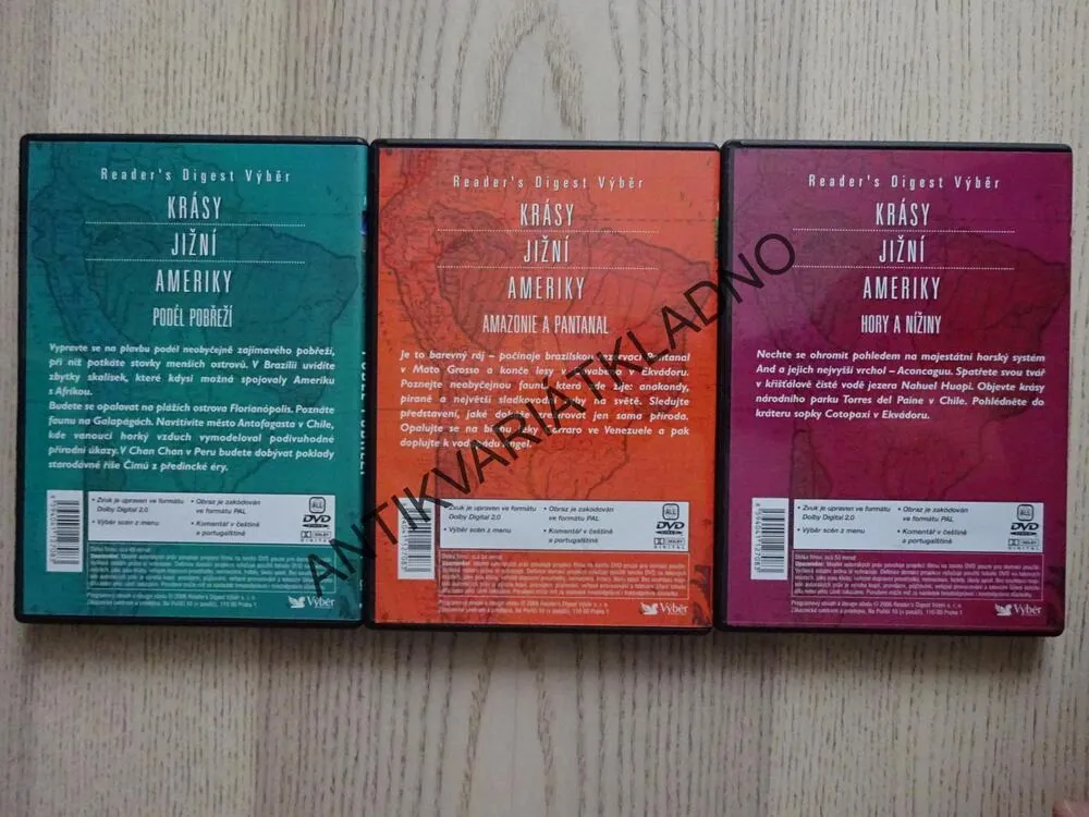 KRÁSY JIŽNÍ AMERIKY, 3X DVD DOKUMENT