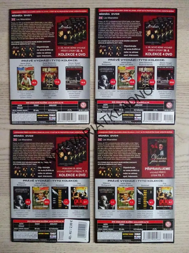 BÍDNÍCI 1-4, DVD FILM 
