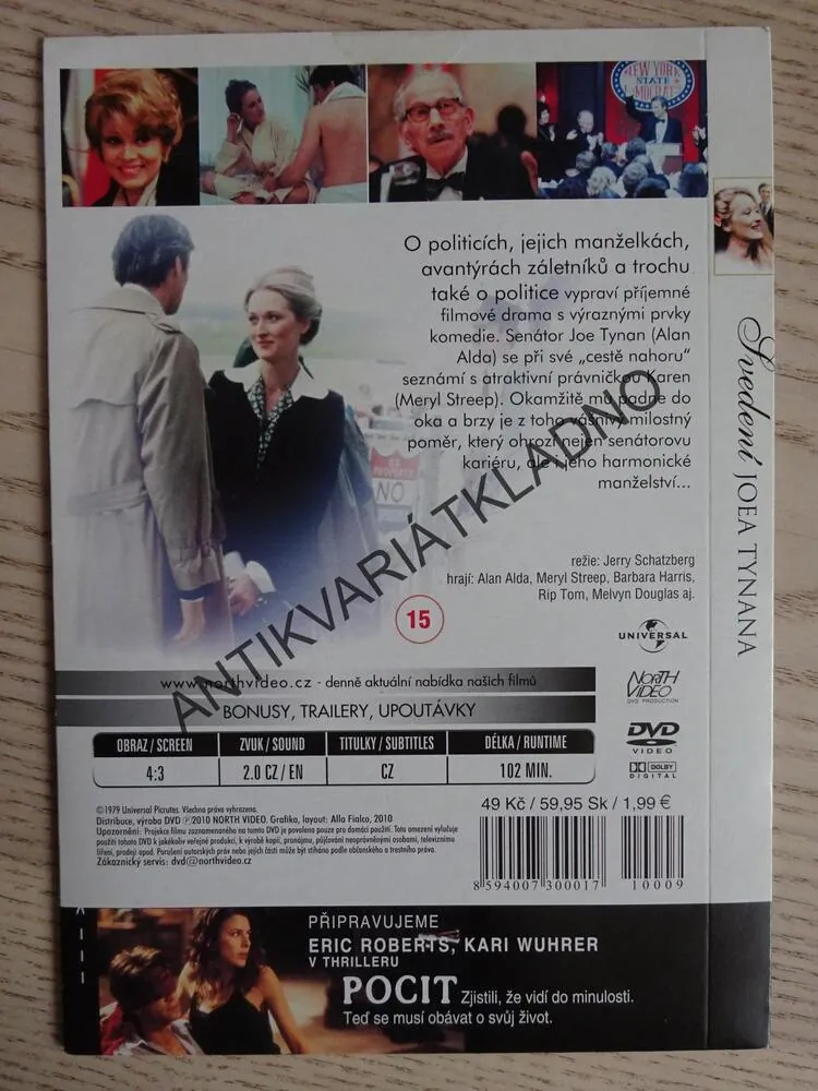 SVEDENÍ JOEA TYNANA, MERYL STREEP, ALAN ALDA, DVD FILM