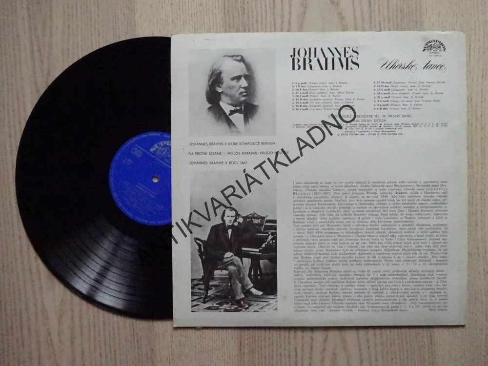 JOHANNES BRAHMS, UHERSKÉ TANCE, LP