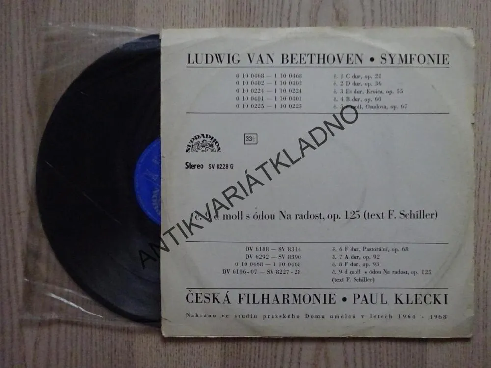 LUDWIG VAN BEETHOVEN, SYMFONIE, LP, VÁŽNÁ HUDBA