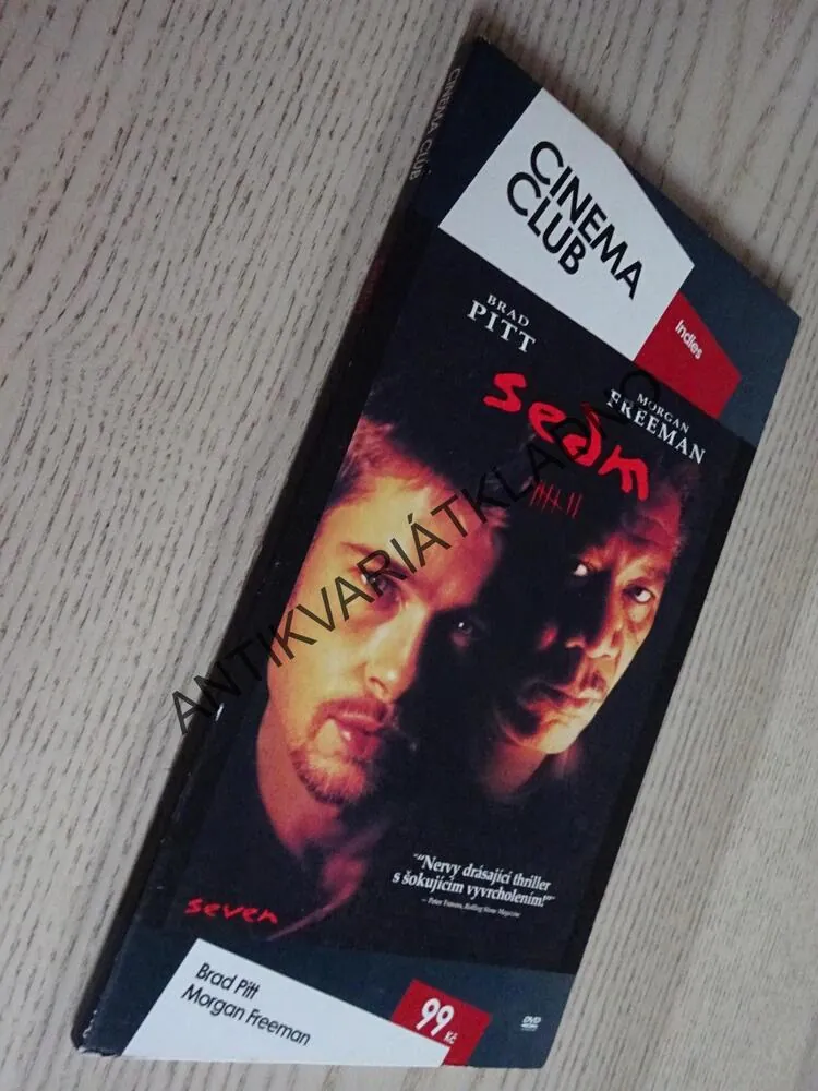SEDM, BRAD PITT, MORGAN FREEMAN, DVD FILM