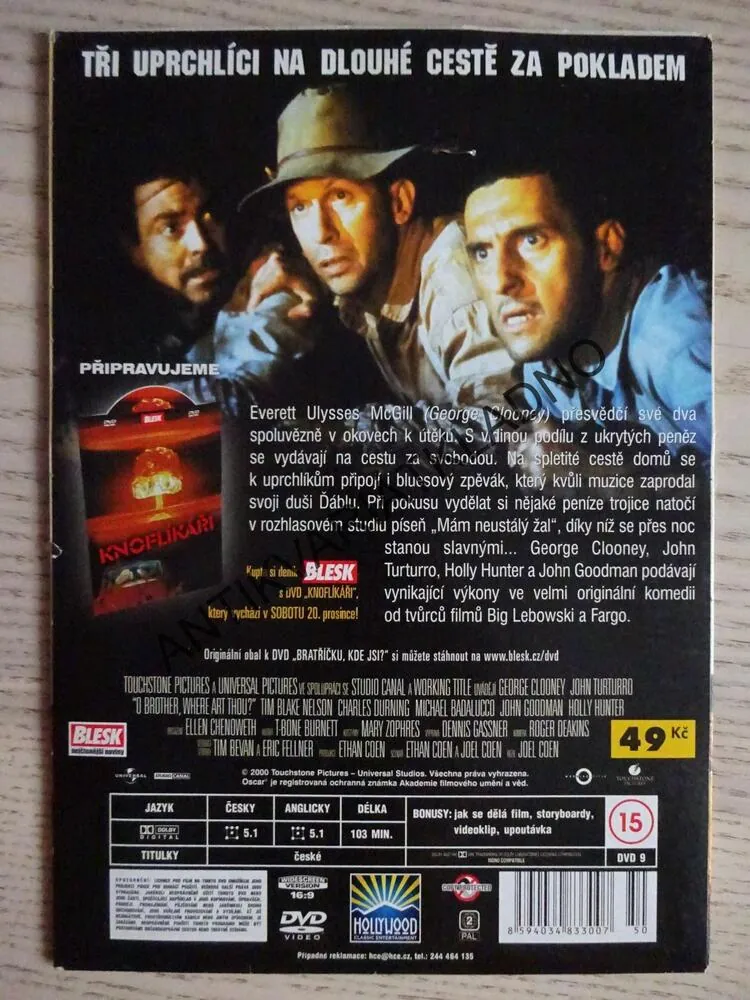 BRATŘÍČKU, KDE JSI?, DVD FILM 