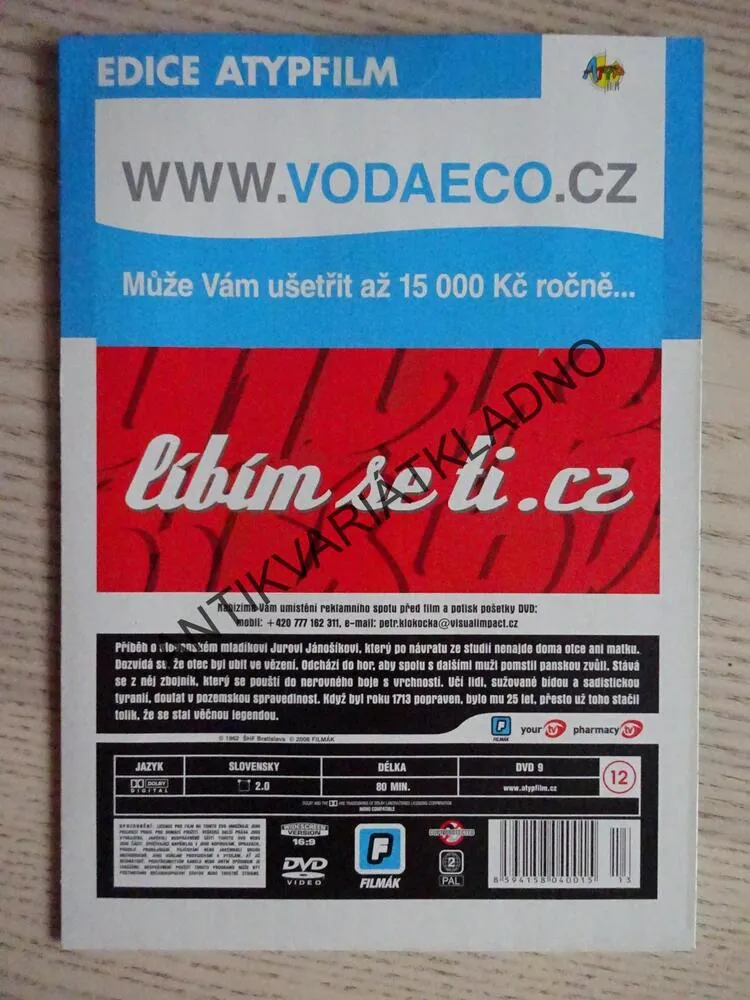 JÁNOŠÍK 1, DVD FILM