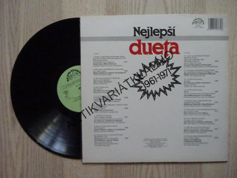 NEJLEPŠÍ DUETA, 1961-1971, MATUŠKA, NECKÁŘ, GOTT, ROTTROVÁ, PILAROVÁ, AJ., LP