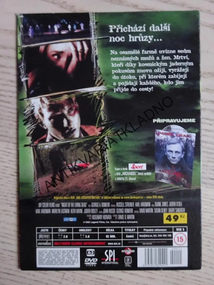 NOC OŽIVLÝCH MRTVOL, DVD FILM