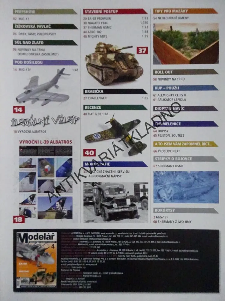MODELÁŘ 4/2009, MODELÁŘSTVÍ, LETECTVÍ