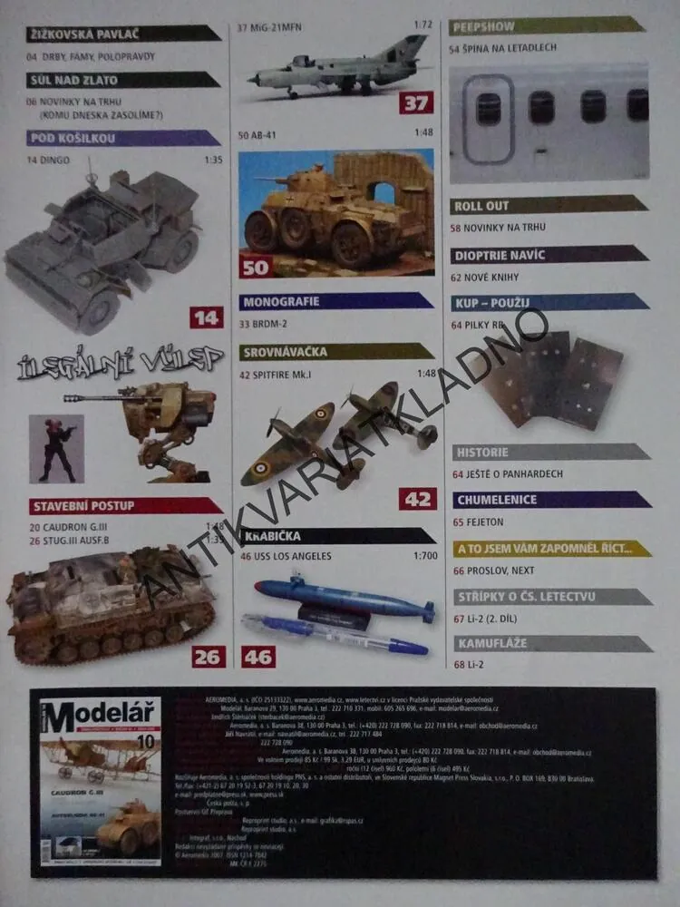 MODELÁŘ 10/2009, MODELÁŘSTVÍ, LETECTVÍ