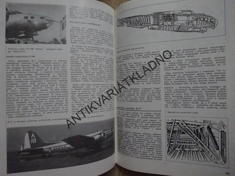 BOEING B-17 FLYING FORTRESS, MILITARIA LOTNICZE 1., POLSKY