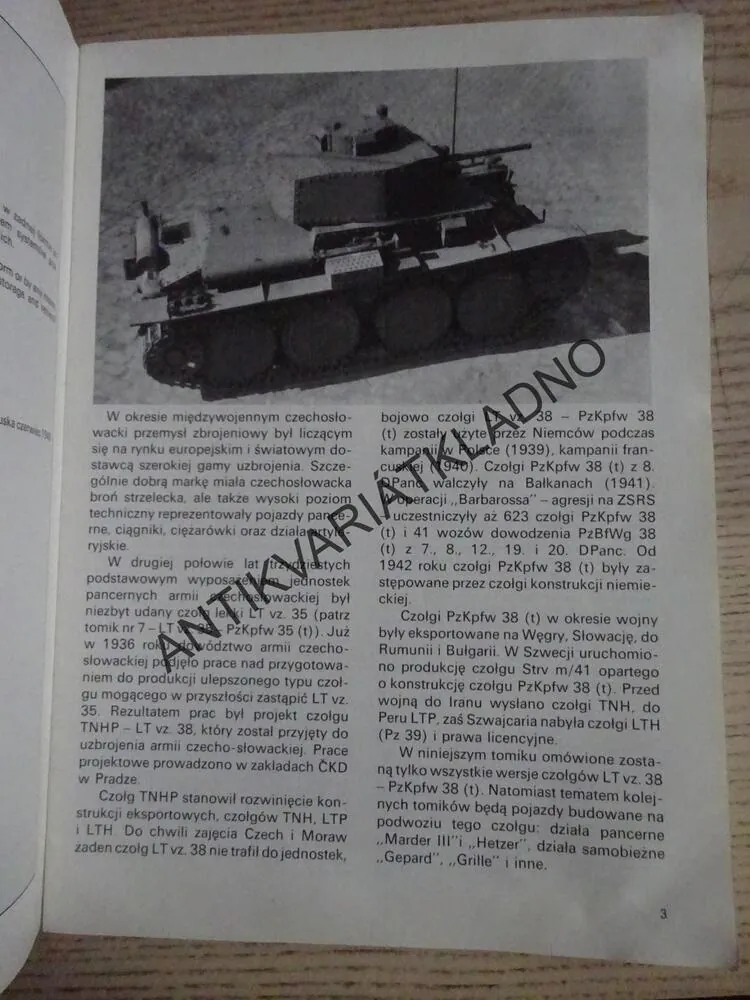 PZ KPFW 38(T),LT VZ. 38, POLSKY