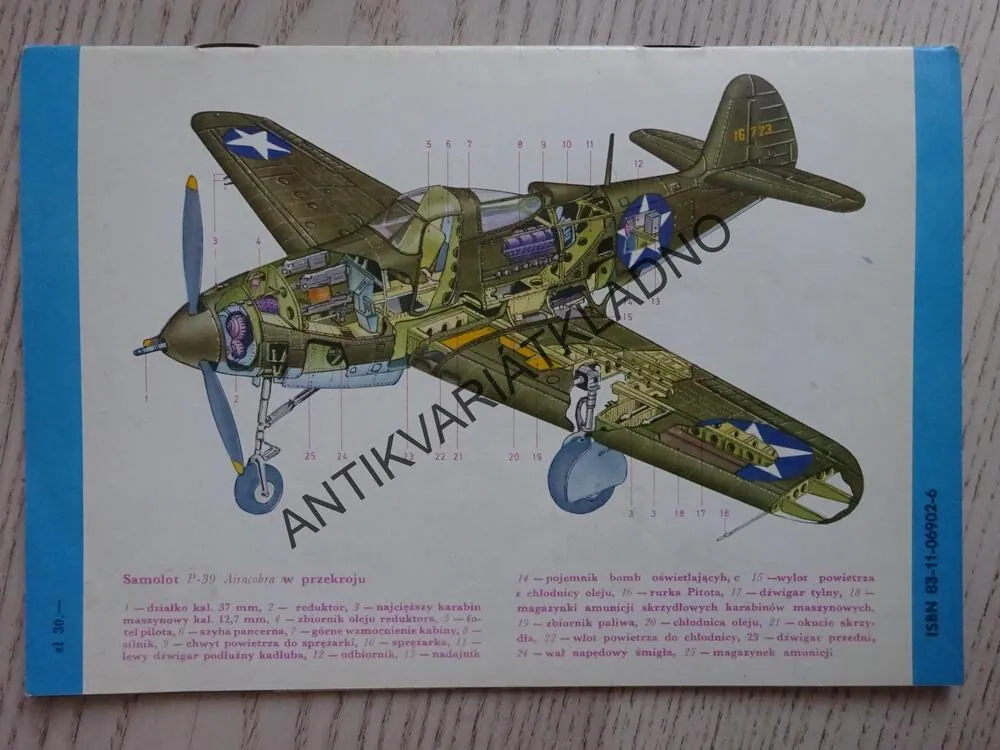 SAMOLOT MYSLIWSKI P-39 AIRACOBRA, POLSKY, SEŠIT Č. 85
