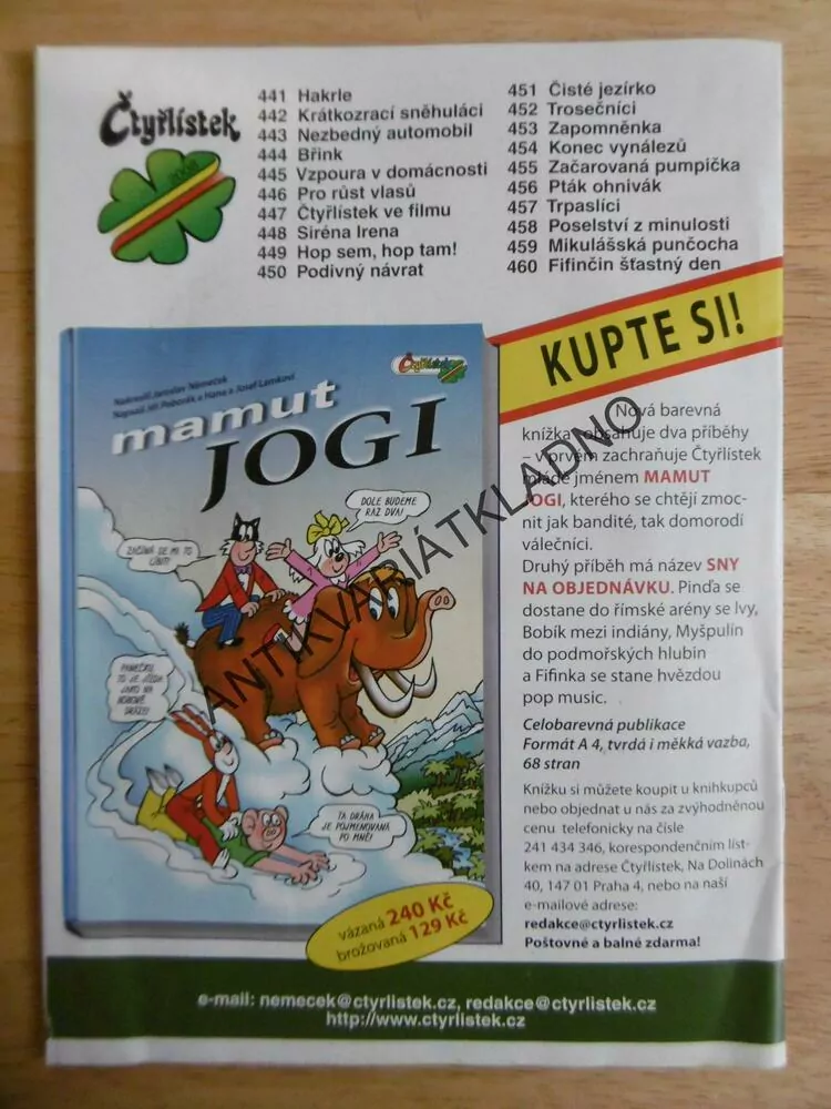 ČTYŘLÍSTEK 452 - TROSEČNÍCI