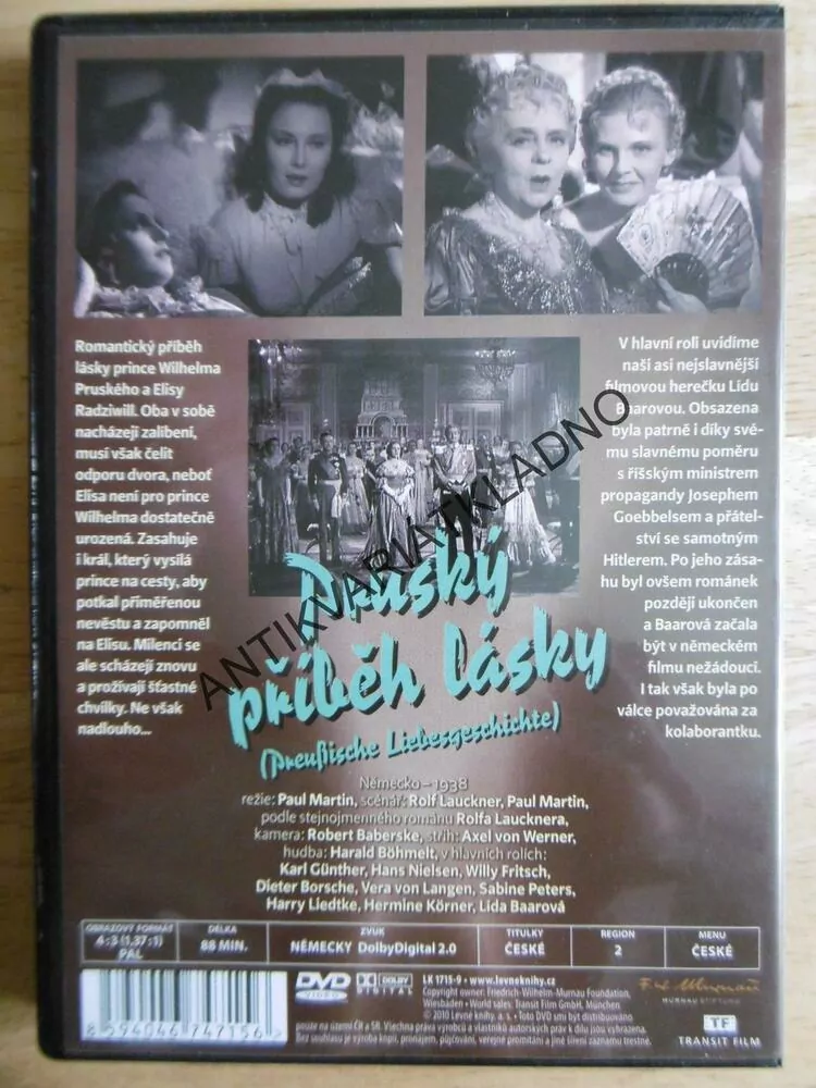 PRUSKÝ PŘÍBĚH LÁSKY, DVD FILM PAMĚTNÍCI