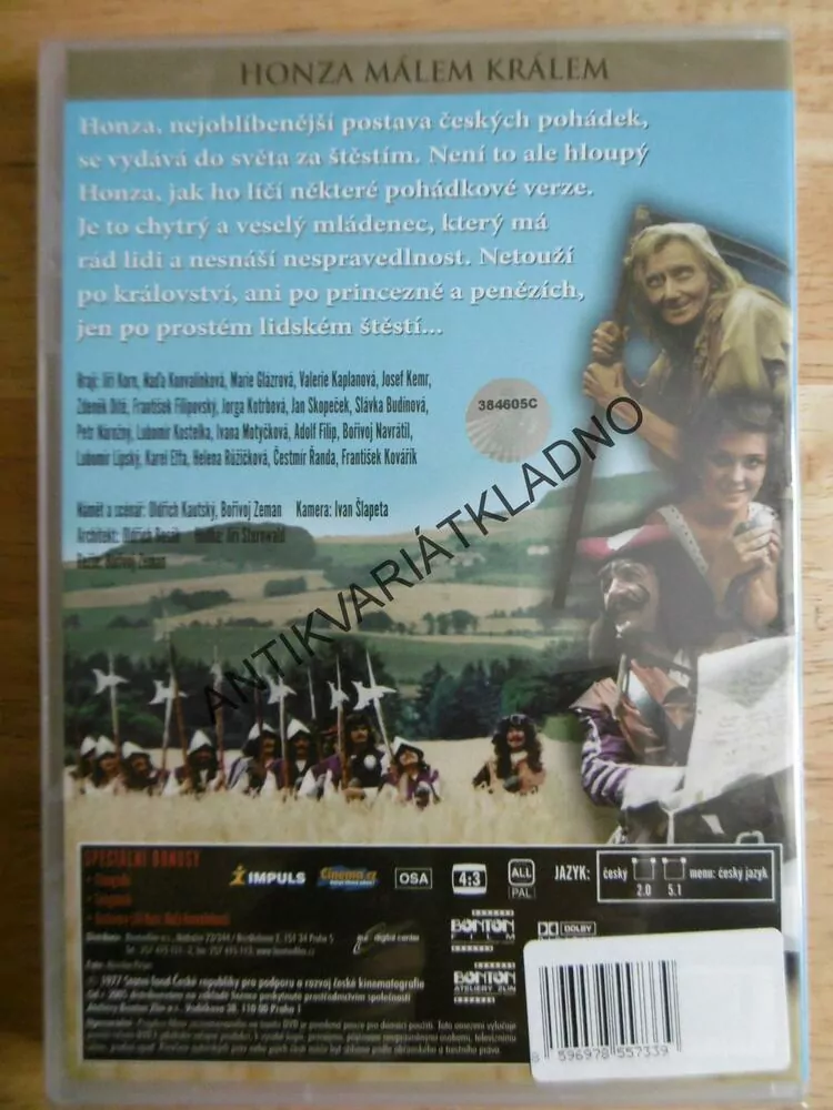 HONZA MÁLEM KRÁLEM, DVD FILM POHÁDKA