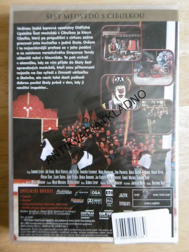 ŠEST MEDVĚDŮ S CIBULKOU, DVD FILM