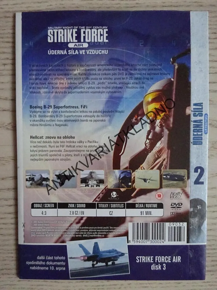 ÚDERNÁ SÍLA, LETECTVO 2, DVD FILM DOKUMENT