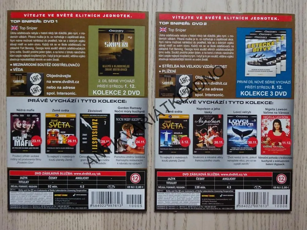 TOP SNIPEŘI 1-2, DVD FILM DOKUMENT