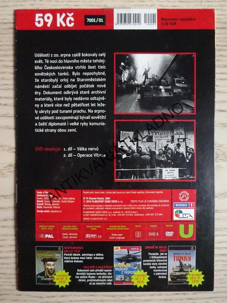 TANKY V PRAZE, DVD FILM DOKUMENT