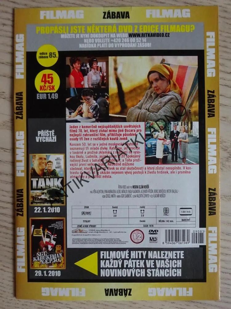MOSKVA SLZÁM NEVĚŘÍ, DVD FILM