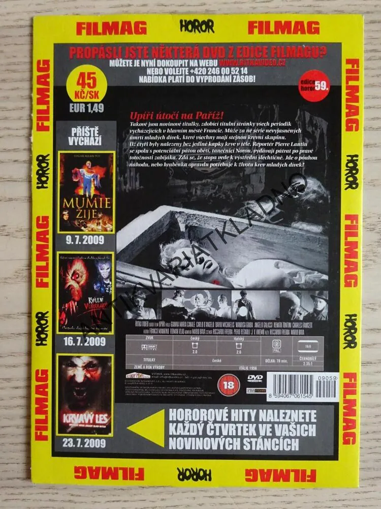 UPÍŘI, DVD FILM HOROR