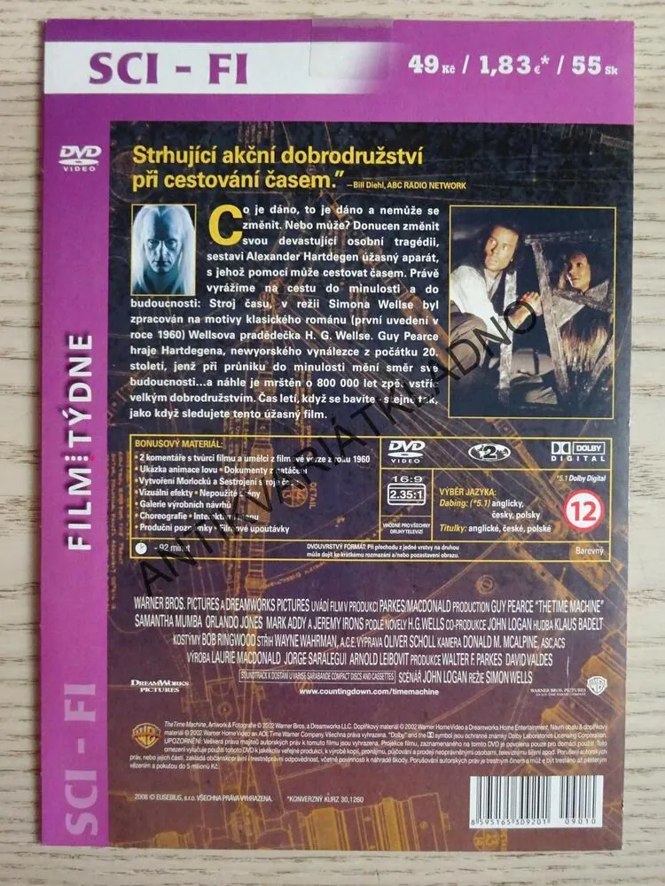 STROJ ČASU, DVD FILM