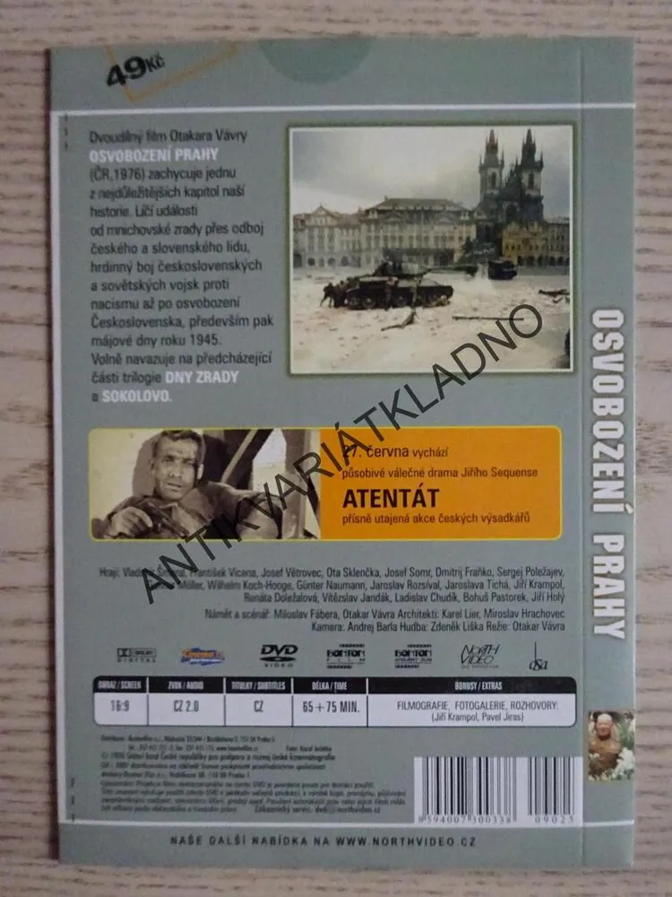 OSVOBOZENÍ PRAHY, DVD FILM  ČR